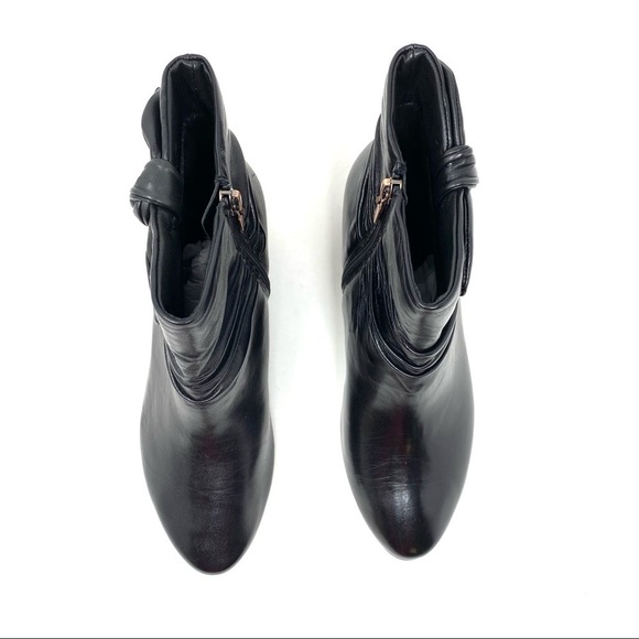 Antia Women's black leather Cindy ankle boots XWIDE - Picture 4 of 7